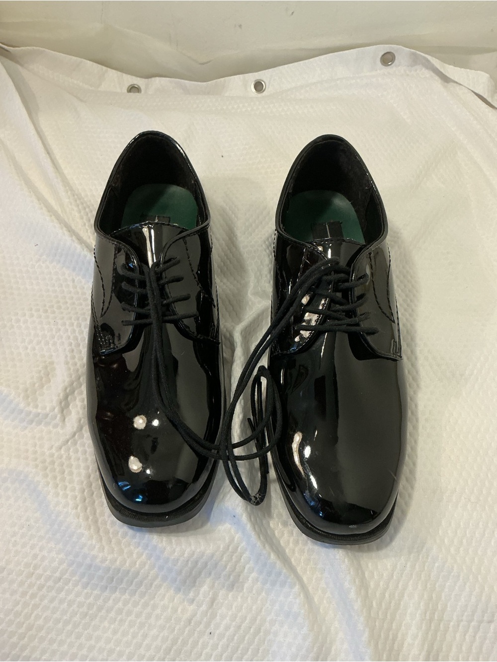 Men's Black Patent Derby Dress Shoes - Sleek Lace-Up Style